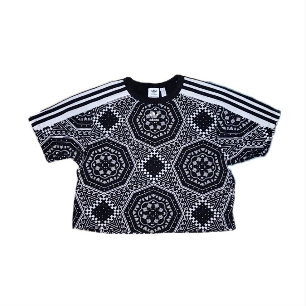 Adidas | Women's Black Crop T-shirt - Picture 2 of 5